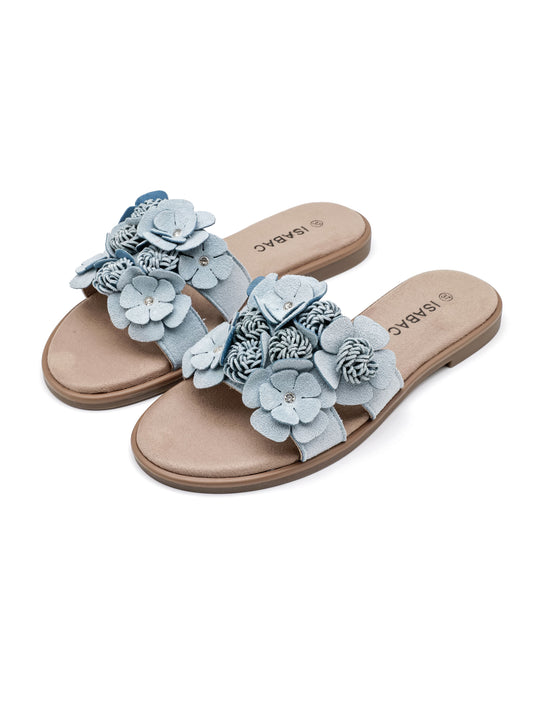 Sandali ISABAC, con eleganti decorazioni floreali sulle fasce. Design raffinato, ideale per l'estate.

Dettagli prodotto
• Made in China
• Materiali: Vegano (Materiali sintetici)