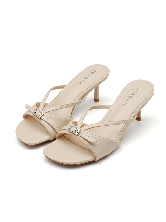 Ciabatte con Tacco - 3063 Beige