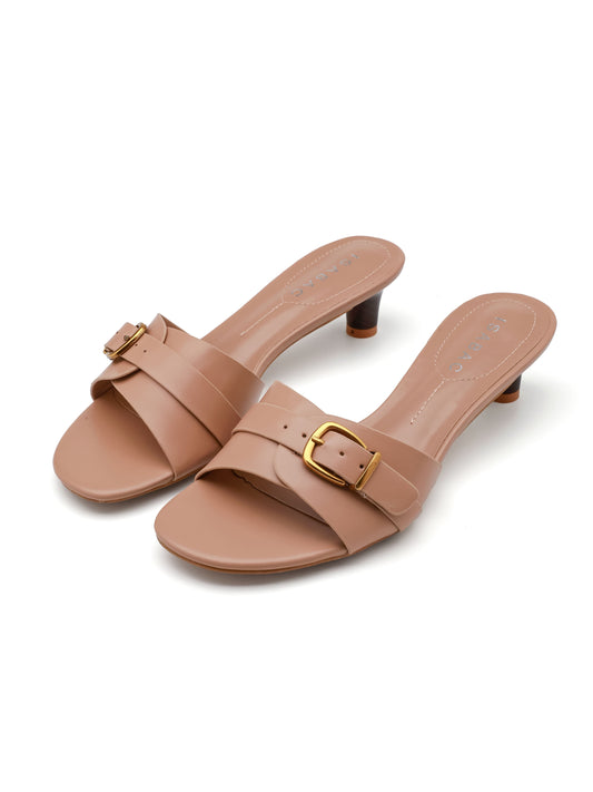 Ciabatte con Tacco - 3071 Rosa Pelle