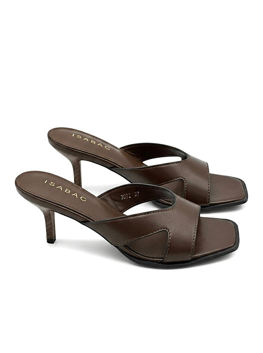 Ciabatte con Tacco - 3072 Marrone