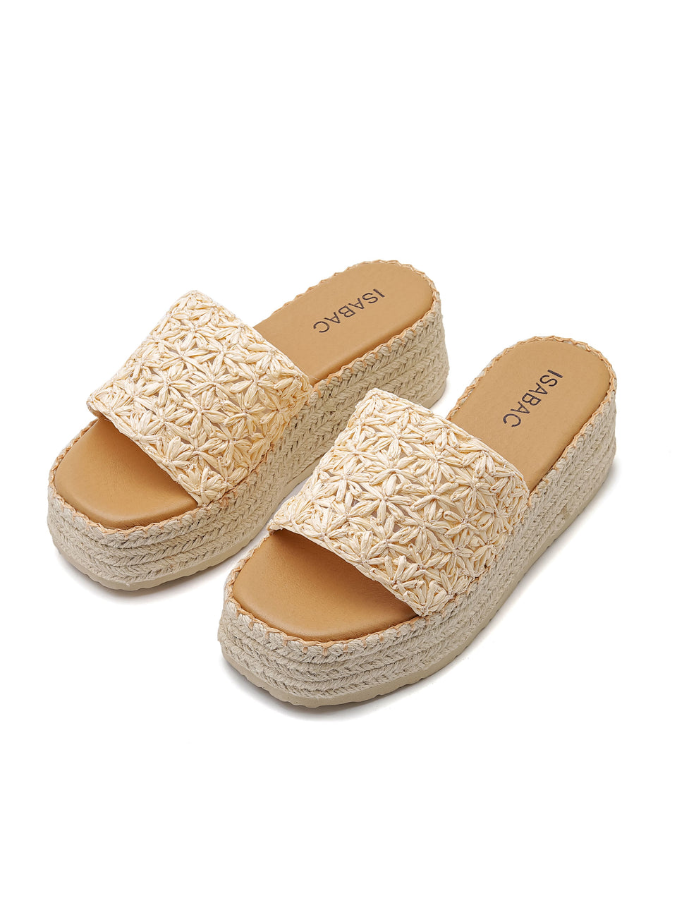 Wedge Slippers - 3541 Beige