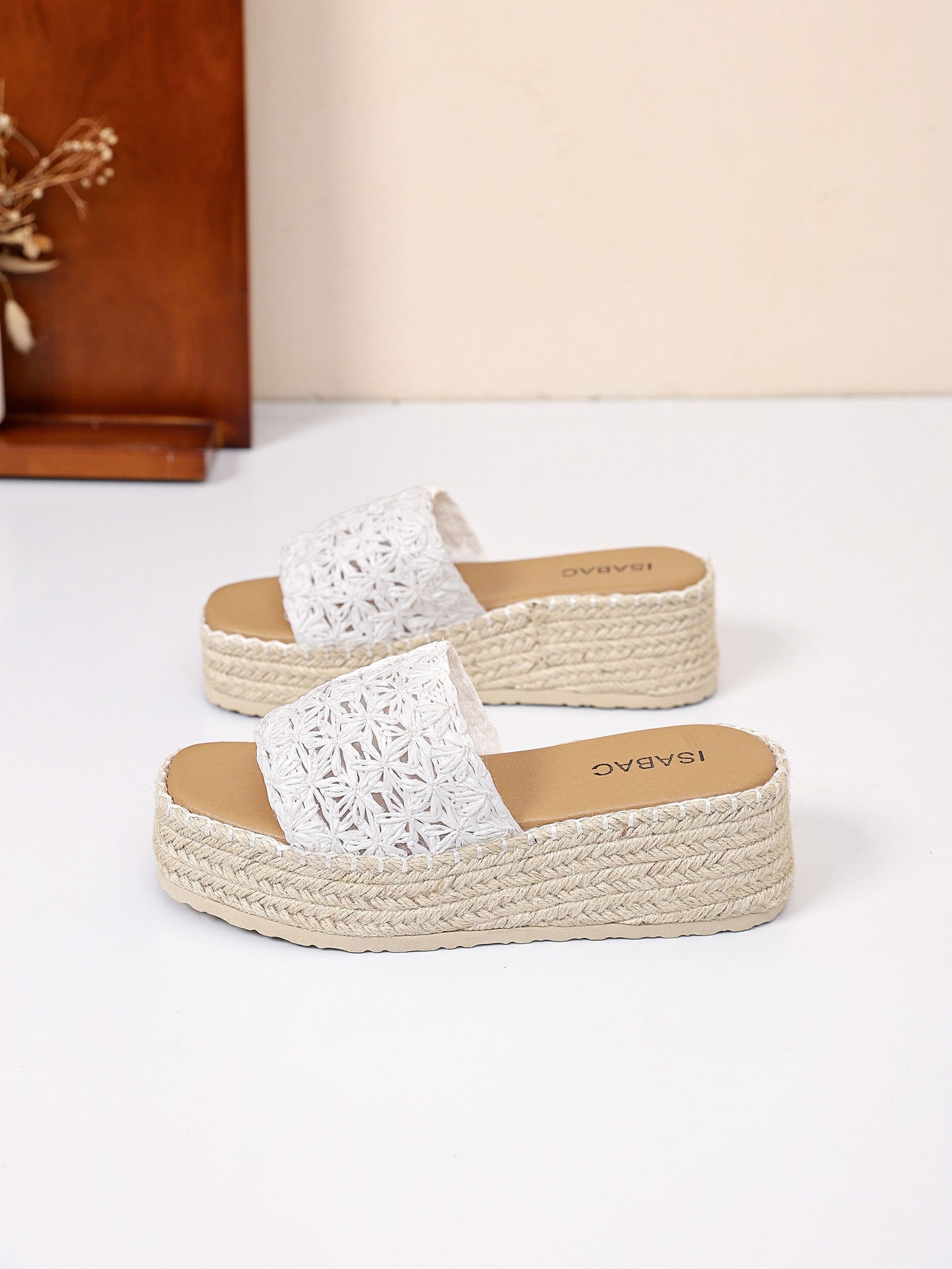 Ciabatte con Zeppa - 3541 Bianco