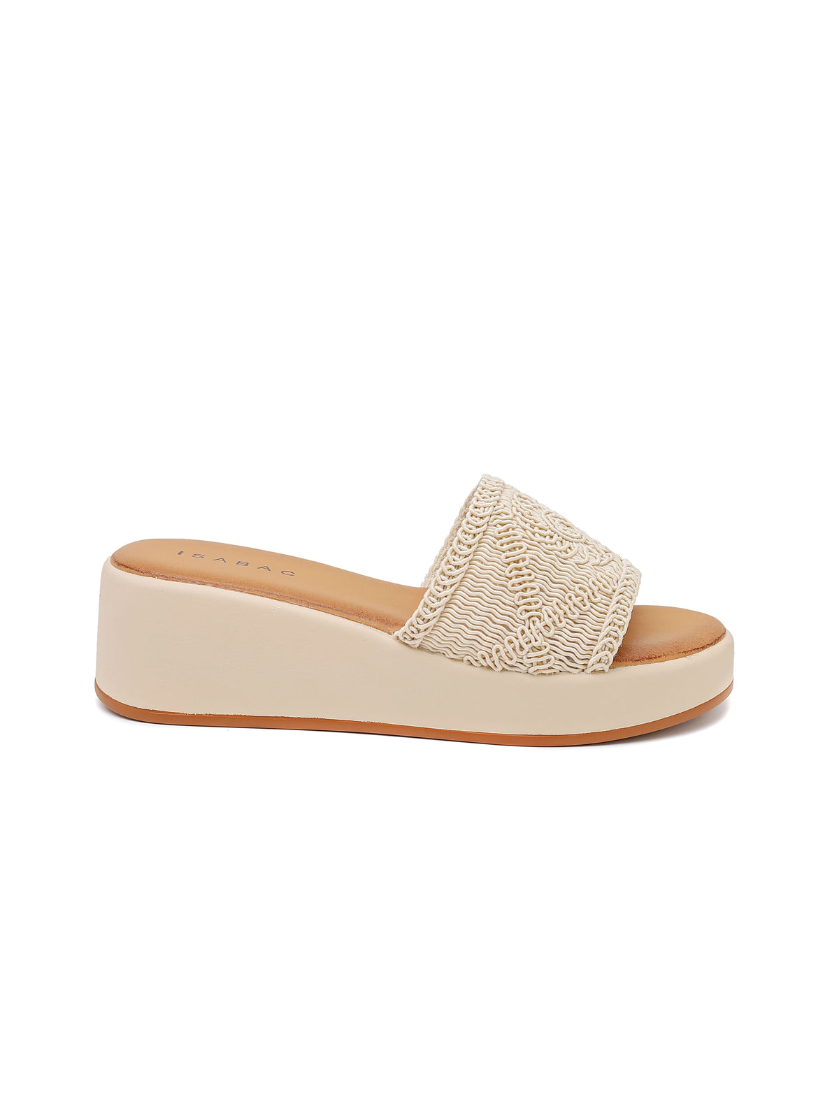 Sandalo Platform: sandalo con fascetta intrecciata con zeppa.