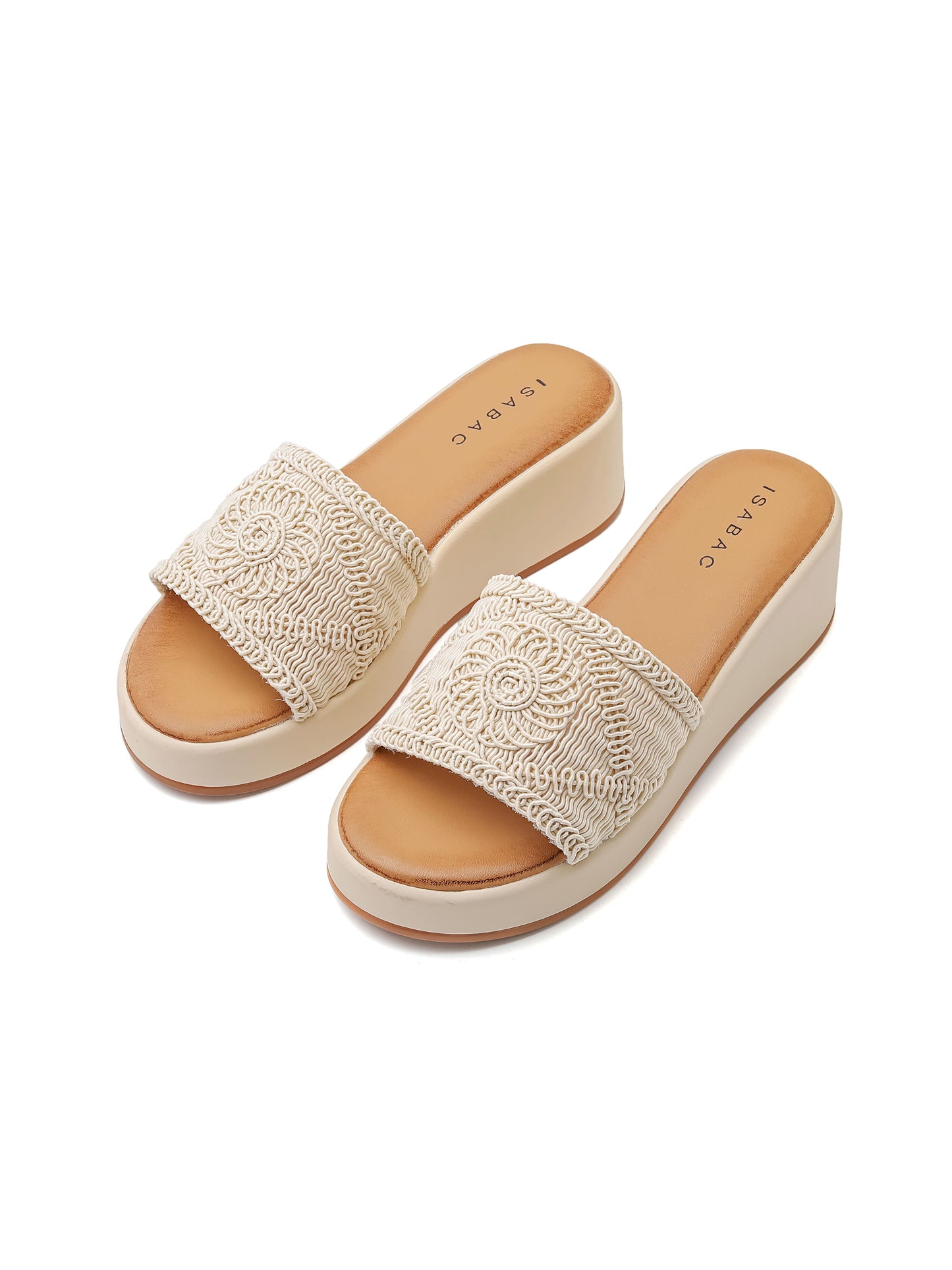Ciabatte con Zeppa - 3546 Beige