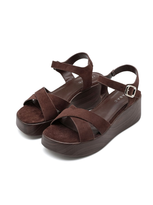 Sandali platform ISABAC in ecopelle con cinturini incrociati e fibbie alla caviglia, eleganti e di tendenza.

Dettagli prodotto
• Made in China
• Materiali: Vegano (Materiali sintetici)