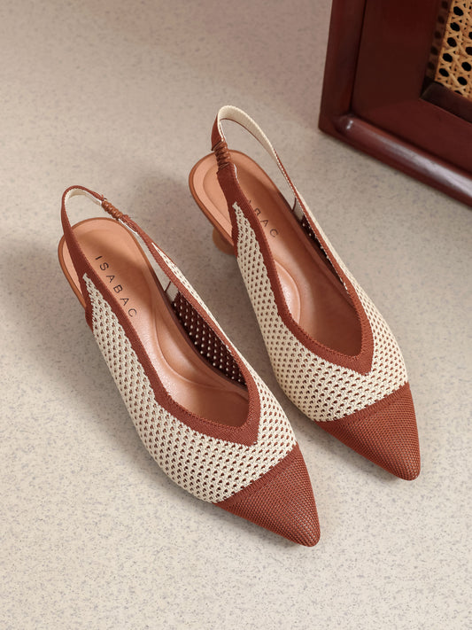 Slingback con Tacco - 3563 Camel