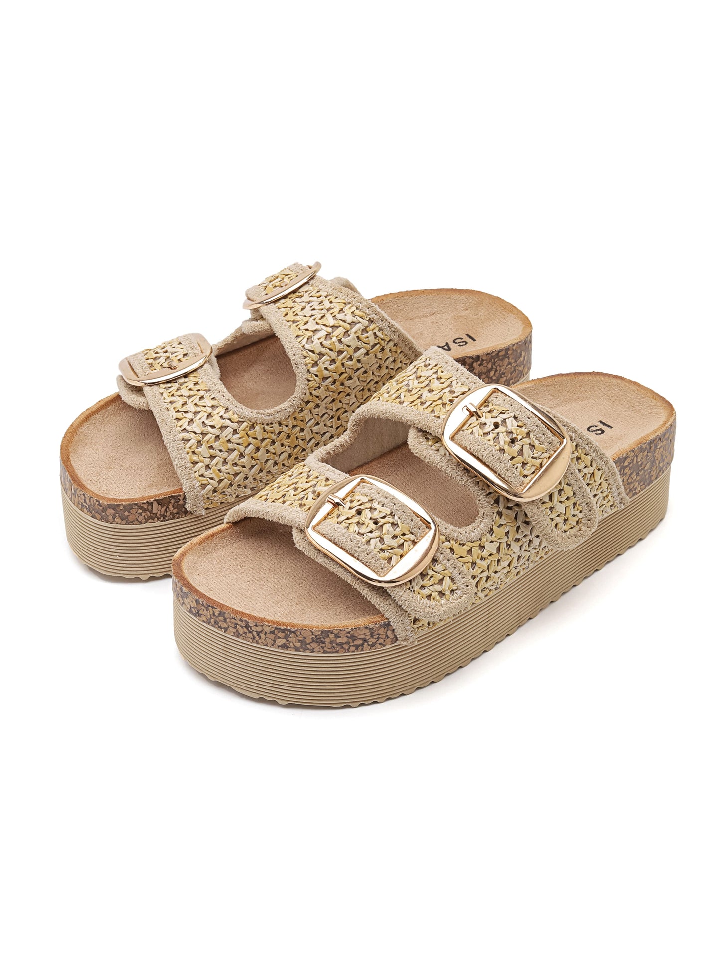 Wedge Slippers - 7095 Beige