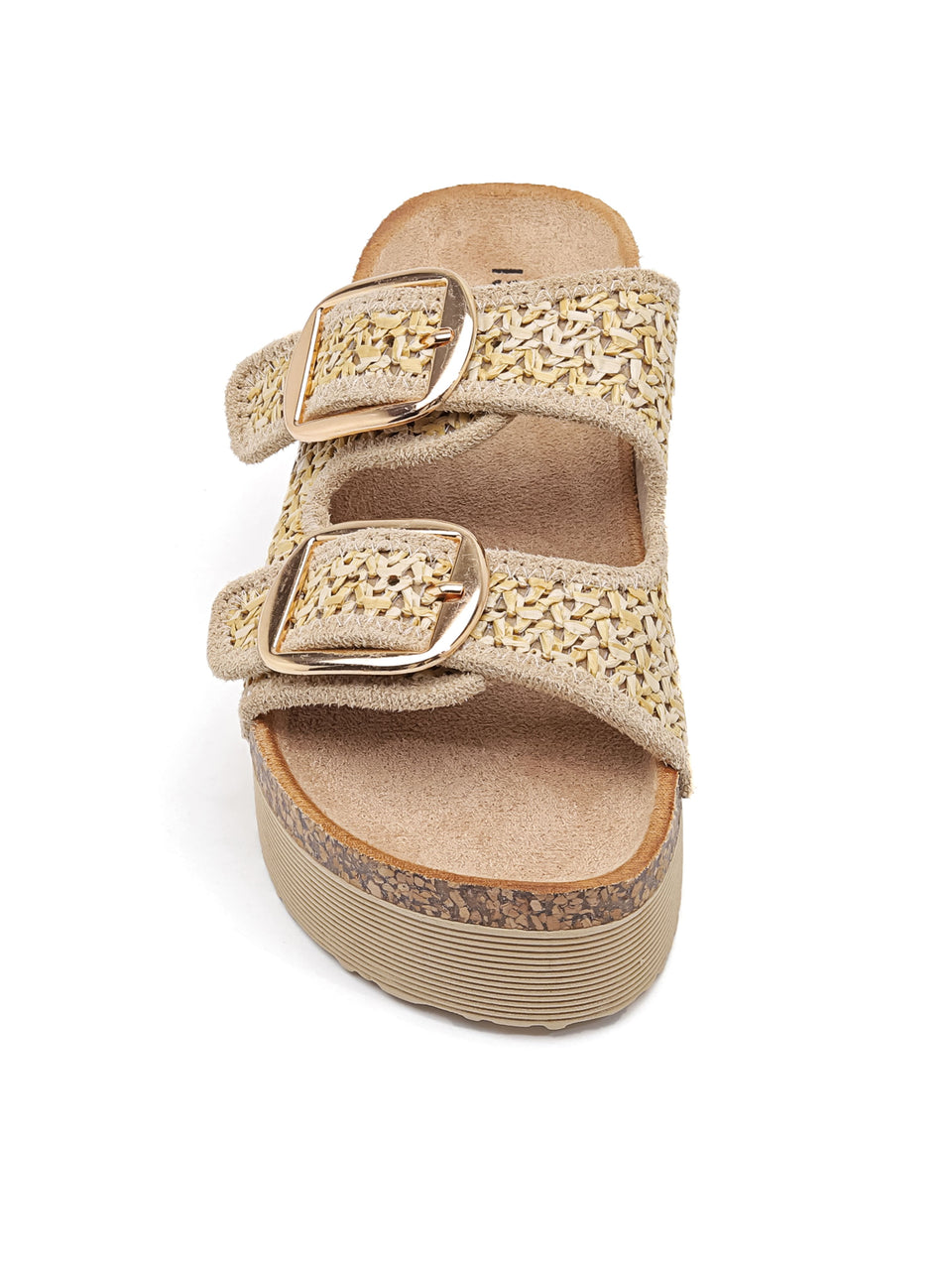 Wedge Slippers - 7095 Beige