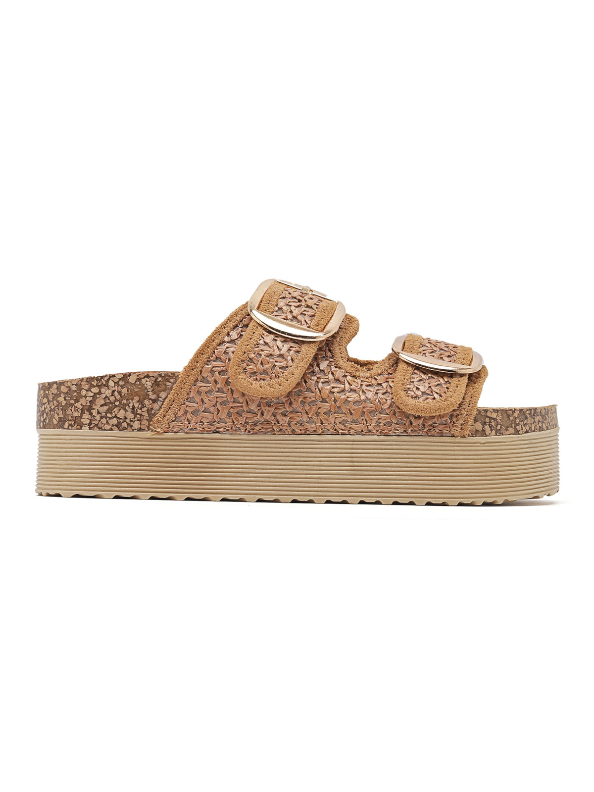 Wedge Slippers - 7095 Camel