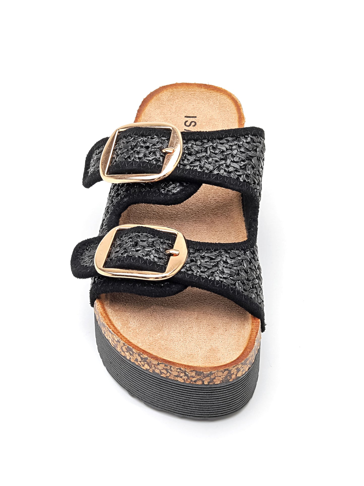 Wedge Slippers - 7095 Black